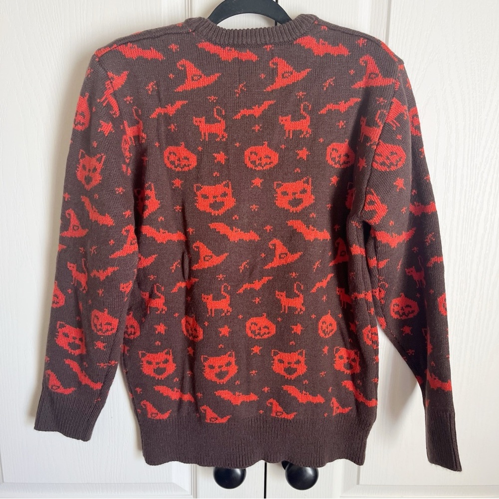NWT Kiel James Patrick Brown Orange Halloween Wool Blend Sweater Size XS - Picture 5 of 6